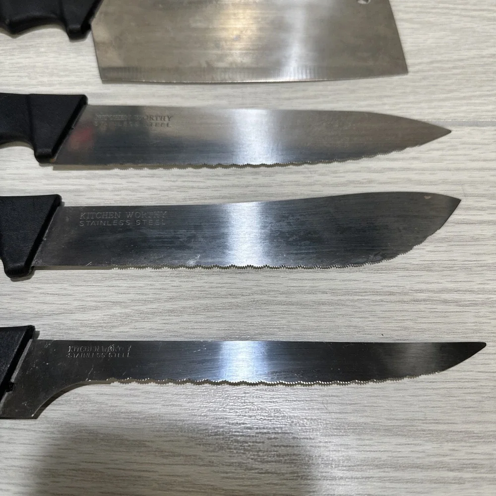 Kitchen Worthy Kitchen Knives (Set of 4) Stainless Steel‎ Plastic Handle